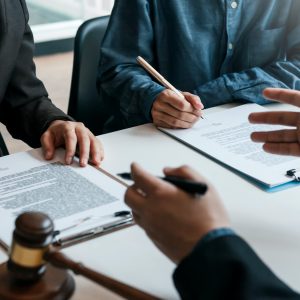 Signing of a contract with a consultant lawyer.